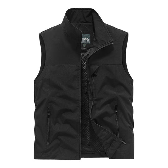 Herren Atmungsaktive Softshell-Utilityweste mit hohem Stehkragen, wasserabweisender Außenlage und mehrfachen Reißverschlusstaschen Nord Taschen