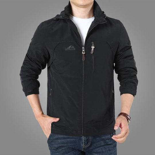 Herren Leichte Softshell-Outdoorjacke mit Kapuze, wind- und wasserabweisender Shell und Multifunktions‑Taschen Nord Taschen