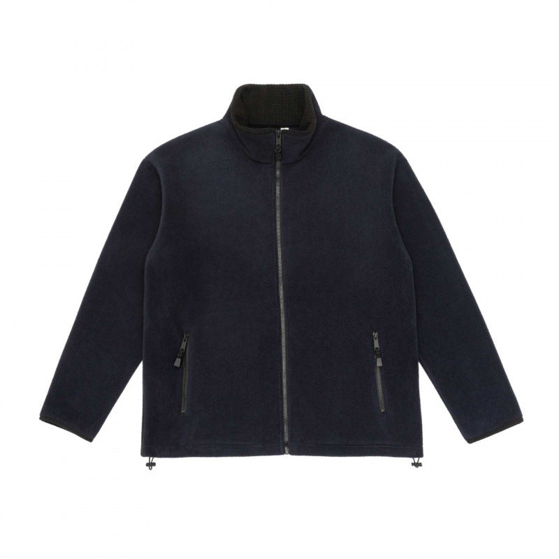 Herren Fleecejacke mit Stehkragen, windabweisendem Microfleece und Kordelzugsaum Nord Taschen