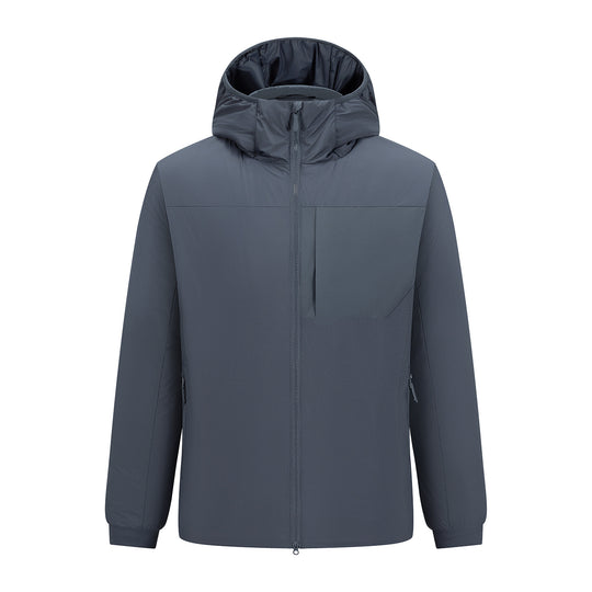 Herren Leichter Kapuzen-Urbanparka mit Zwei-Wege-Reißverschluss und Brusttasche Nord Taschen