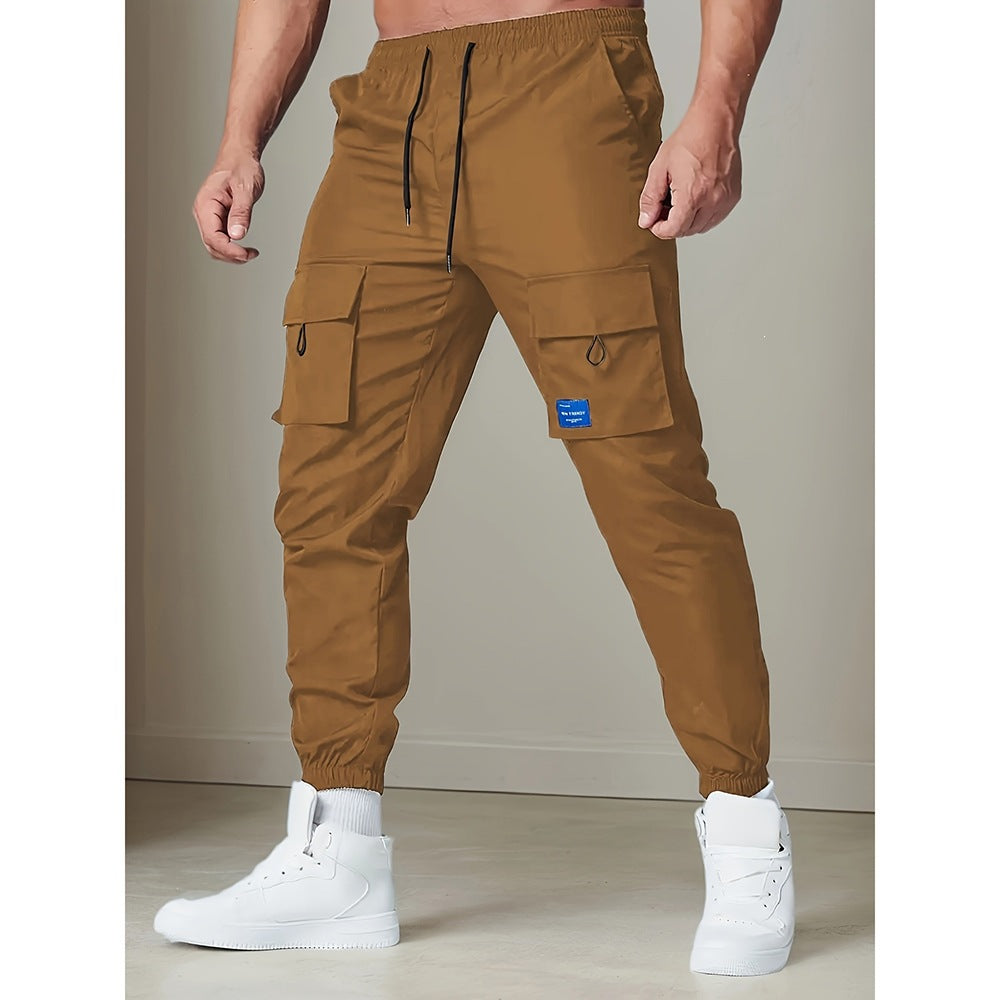 Herren Tapered Cargojogger mit elastischem Bund, Tunnelzug & Mehrfachtaschen Nord Taschen