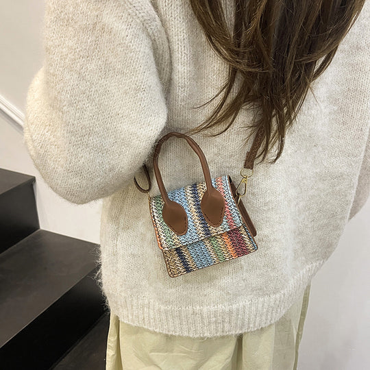 Damen Mini-Tasche mit geflochtenem Design und abnehmbarem Trageriemen Nord Taschen