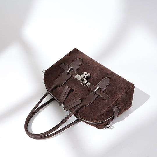Damen modische Handtasche aus feinem Wildleder mit verstellbarem Schulterriemen Nord Taschen