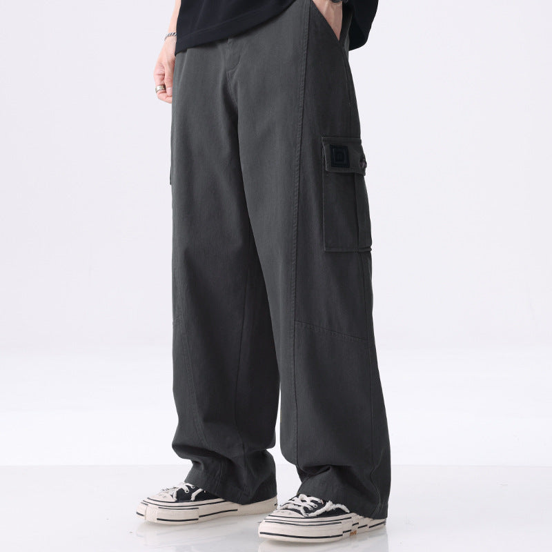 Herren weit geschnittene Baumwoll-Cargohose mit aufgesetzten Beintaschen und Relaxed-Fit Nord Taschen