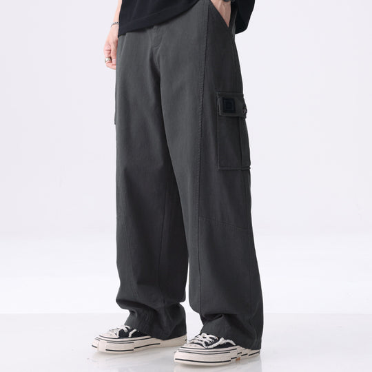 Herren weit geschnittene Baumwoll-Cargohose mit aufgesetzten Beintaschen und Relaxed-Fit Nord Taschen