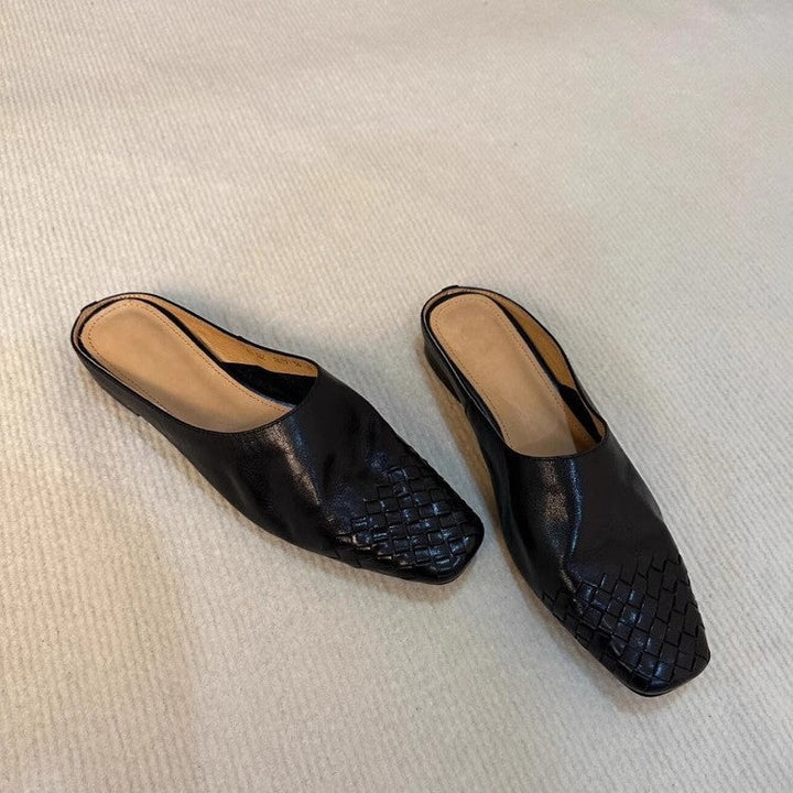 Damen Mules mit geflochtenem Design und bequemer Sohle