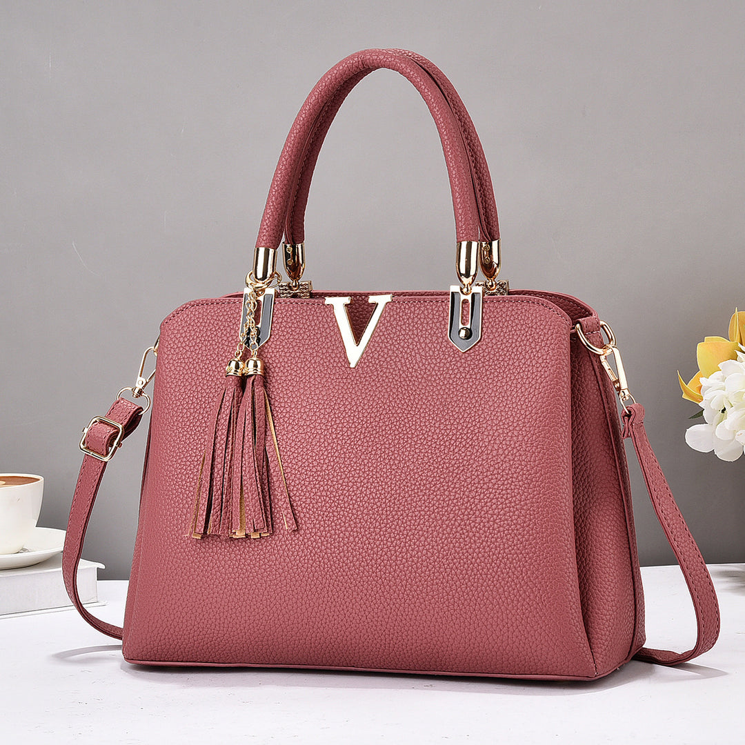 Damen Designer-Handtasche mit eleganter Quaste und abnehmbaren Schulterriemen Nord Taschen