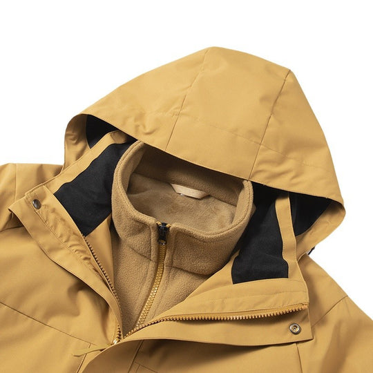 Herren Wasserdichte Softshell-Outdoorjacke mit verschweißten Nähten, taktischen Brusttaschen und verstellbarer Kapuze Nord Taschen
