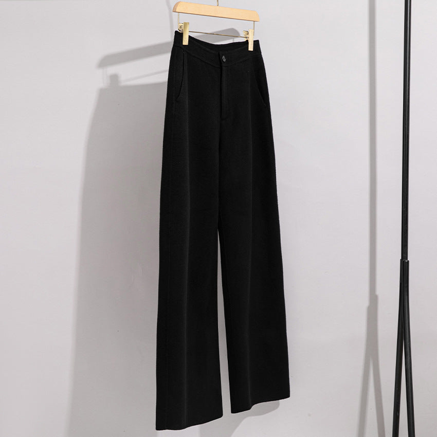 Damen High-Waist Palazzo-Hose mit weitem Bein und schlichter Bundverarbeitung Nord Taschen