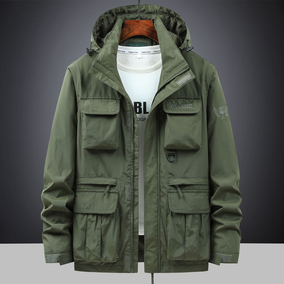 Herren Utility-Parka mit Multifach-Taschen, Kapuze und D-Ring Nord Taschen