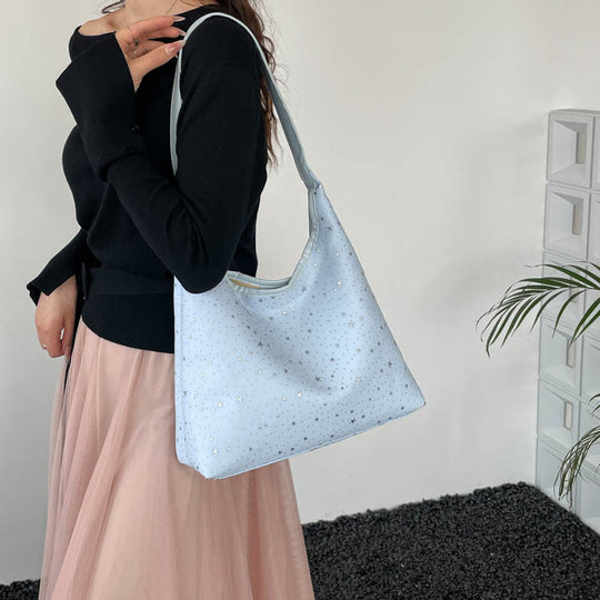 Damen Hobo-Tasche mit funkelndem Sternenmotiv Nord Taschen