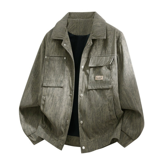 Herren Utility-Overshirt aus Vintage-Optik mit Druckknopfleiste, Pattentaschen & gebürsteter Struktur Nord Taschen