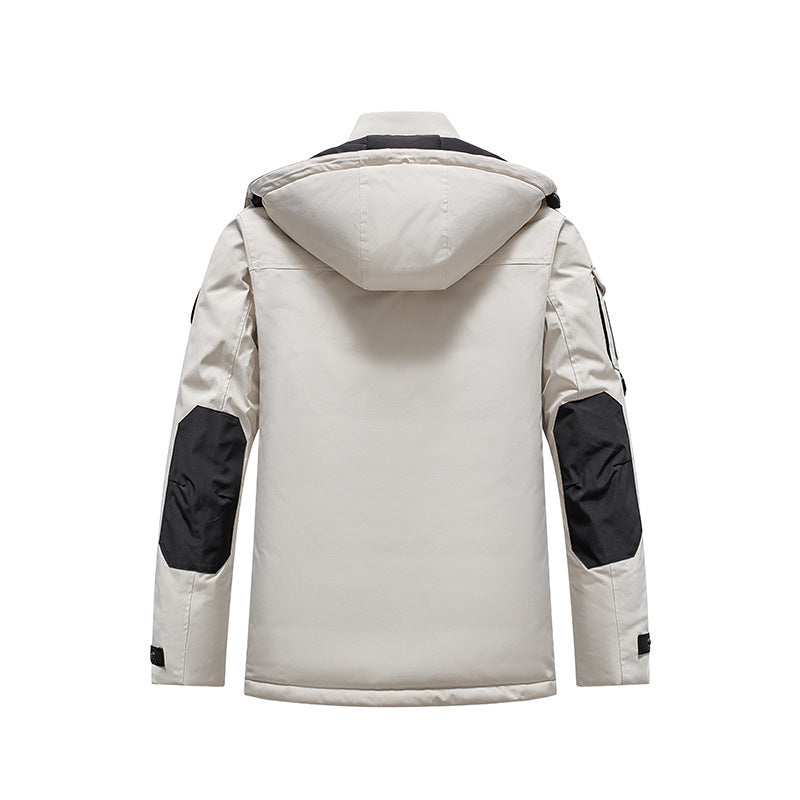 Herren Isolierter Field-Parka mit Kapuze, Mehrfach-Utility-Taschen und winddichter Shell Nord Taschen