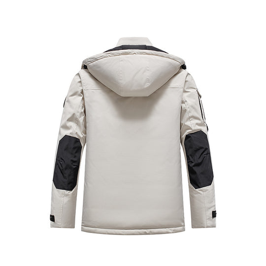 Herren Isolierter Field-Parka mit Kapuze, Mehrfach-Utility-Taschen und winddichter Shell Nord Taschen