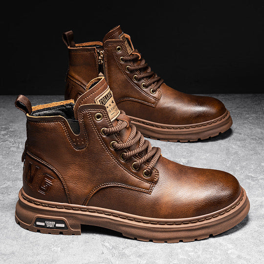 Herren Robuste Schnürstiefel mit rutschfester und dämpfender Sohle
