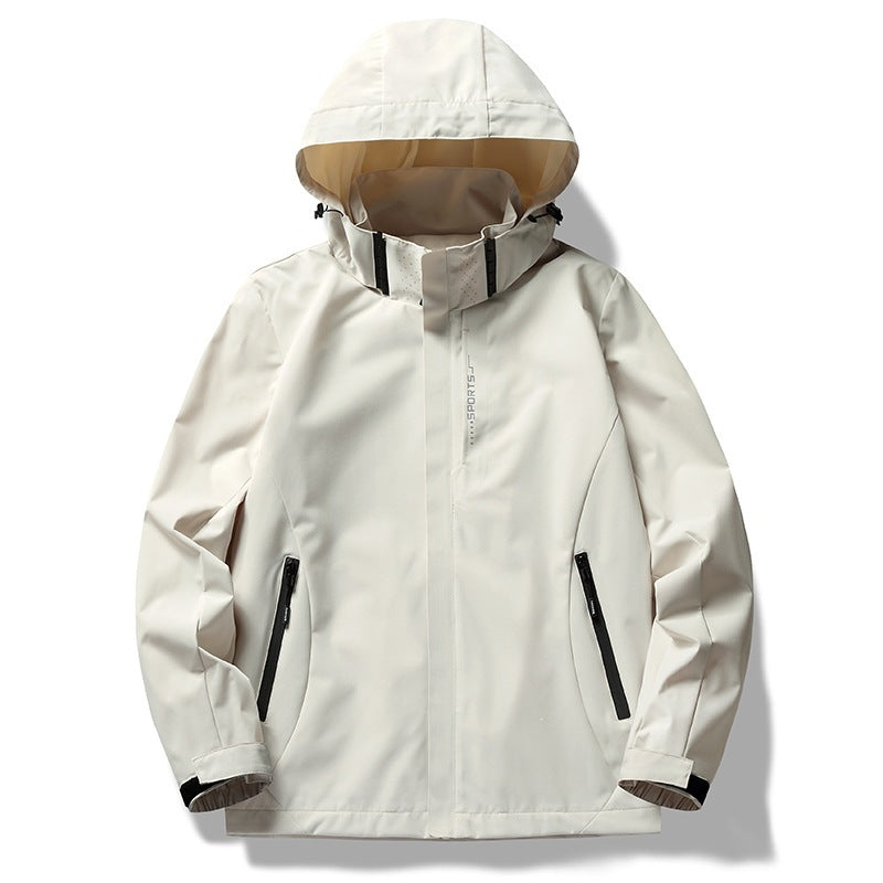 Herren Wasserdichte Softshelljacke mit verstellbarer Kapuze, verschweißten Nähten & wasserfester Front Nord Taschen