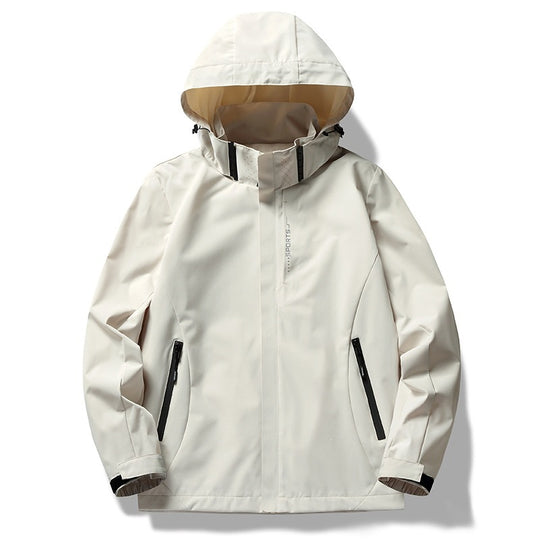 Herren Wasserdichte Softshelljacke mit verstellbarer Kapuze, verschweißten Nähten & wasserfester Front Nord Taschen