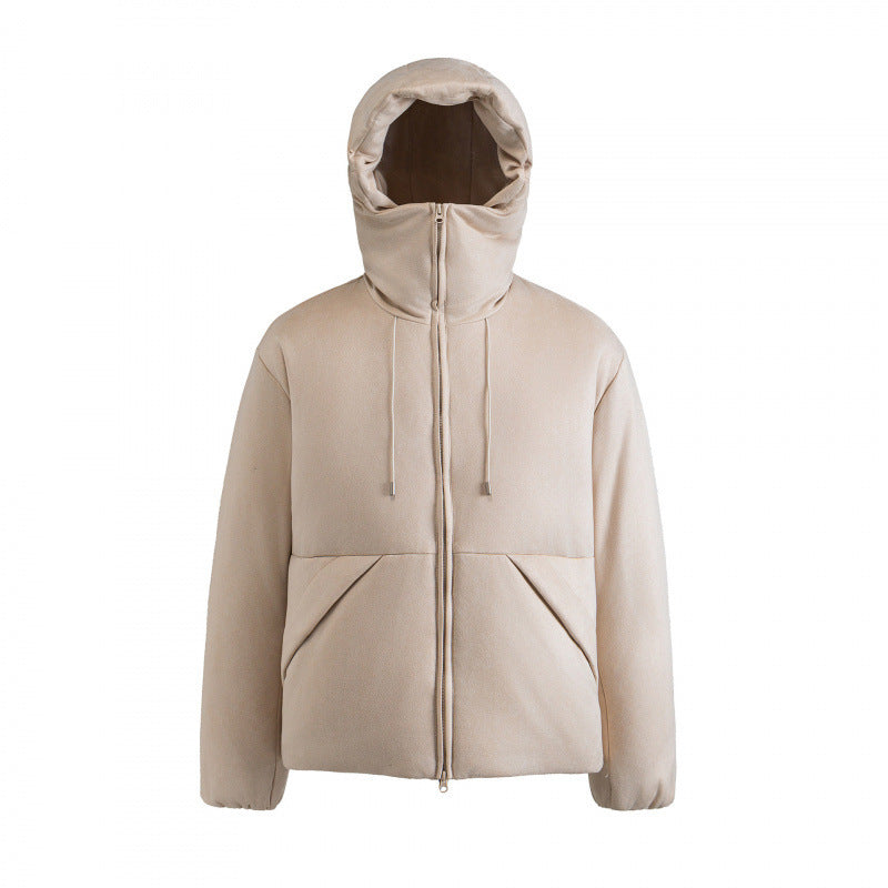 Unisex Wattierte Kapuzenjacke im Boxy‑Cut mit hohem Schalkragen und Kängurutaschen Nord Taschen