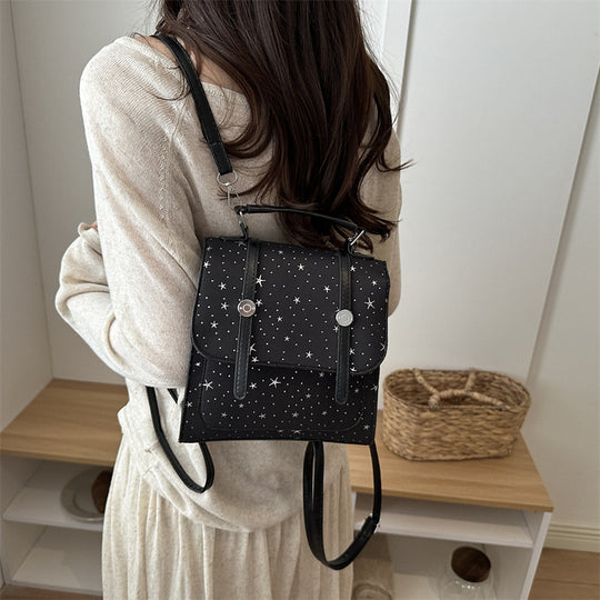 Damen Mini-Rucksack mit fantasievollem Sternenmuster und abnehmbarem Anhänger Nord Taschen