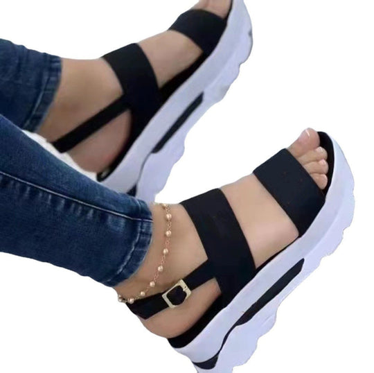 Damen Wedge-Sandalen mit komfortablem Fußbett und verstellbarem Riemendesign Nord Taschen