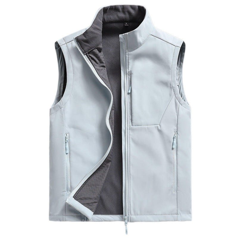 Herren Atmungsaktive Softshell‑Weste mit Thermofleece‑Futter und verdeckten Reißverschlusstaschen Nord Taschen