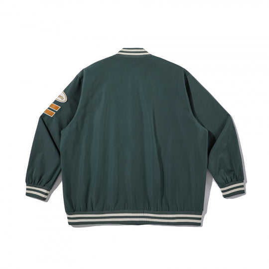 Unisex College-Bomberjacke mit gestepptem Patch, gestreiften Rippsäumen und Druckknopfleiste Nord Taschen