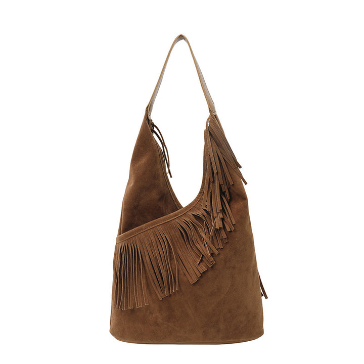 Damen Beuteltasche mit stylischen Fransen Nord Taschen