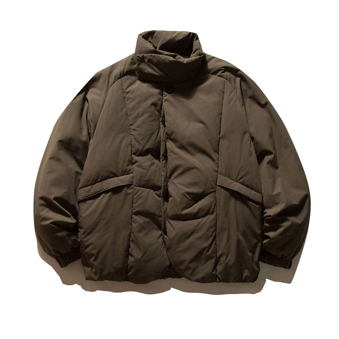 Herren Boxy Thermo-Pufferjacke mit überlappendem Stehkragen und aufgesetzten Klappentaschen Nord Taschen