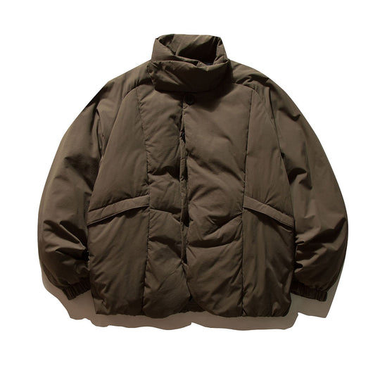 Herren Boxy Thermo-Pufferjacke mit überlappendem Stehkragen und aufgesetzten Klappentaschen Nord Taschen