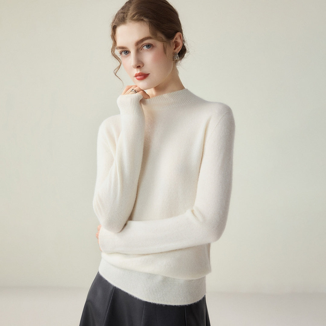 Damen Schmaler Mockneck-Feinstrickpullover mit kaschmirähnlicher Haptik Nord Taschen