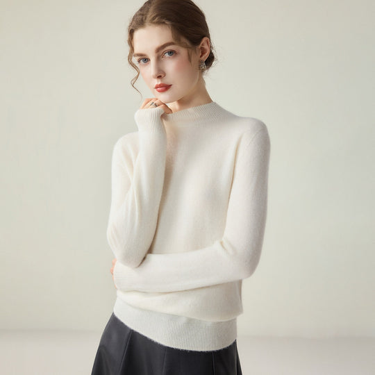 Damen Schmaler Mockneck-Feinstrickpullover mit kaschmirähnlicher Haptik Nord Taschen