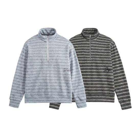 Herren Strukturiertes Halbzip-Strickpullover mit Stehkragen Nord Taschen