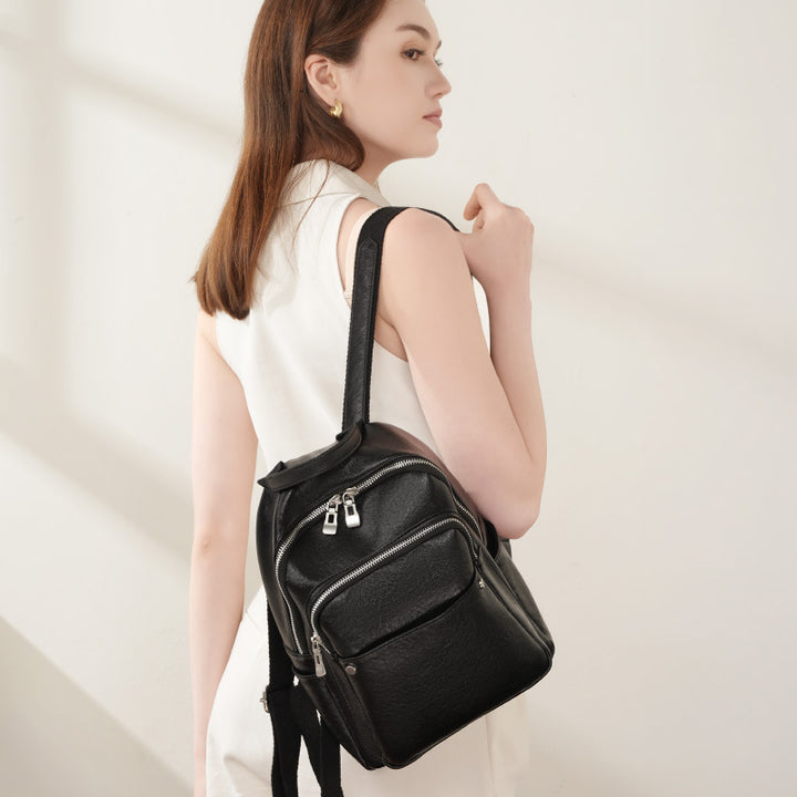Damen Rucksack aus hochwertigem Kunstleder mit praktischen Außentaschen Nord Taschen