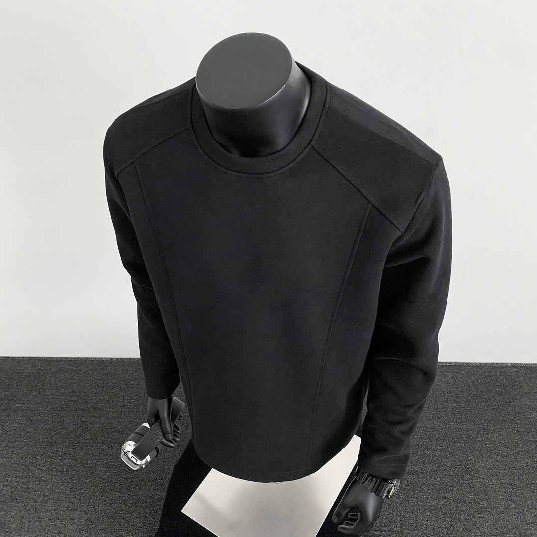 Herren Sweatshirt mit strukturierten Nahtdetails und Rundhalsausschnitt Nord Taschen