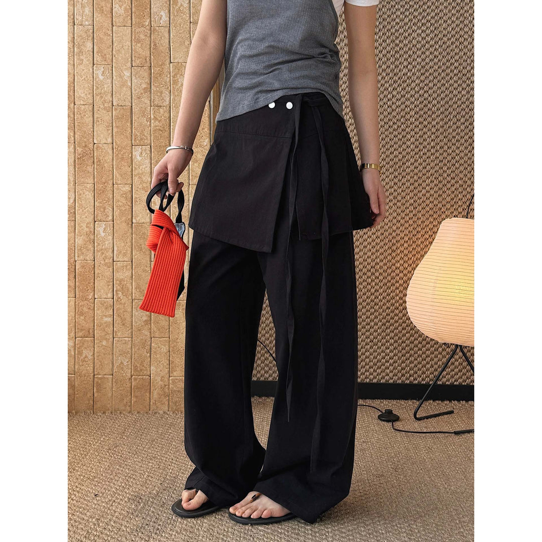 Damen Wickel-Overlay-Rock mit Bindegürtel und Lagenoptik Nord Taschen