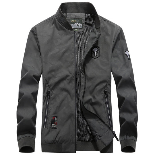 Herren Leichter Bomberblouson mit Mesh‑Futter, Reißverschlusstaschen und Stehkragen Nord Taschen