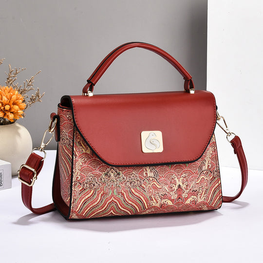 Damen Handtasche mit elegantem floralem Design und abnehmbarem Schulterriemen Nord Taschen