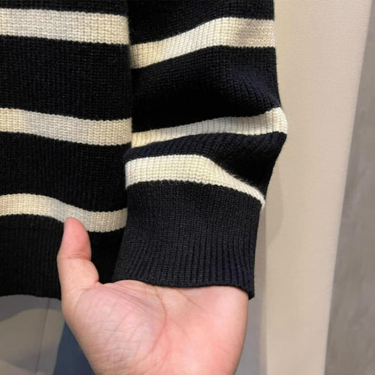 Herren Modischer Strickpullover mit Stehkragen Nord Taschen