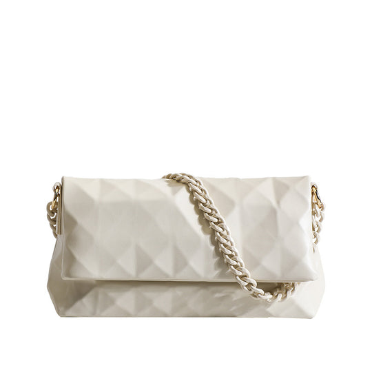 Damen Clutch-Tasche mit elegantem Faltendesign und luxuriösem Kettenriemen Nord Taschen