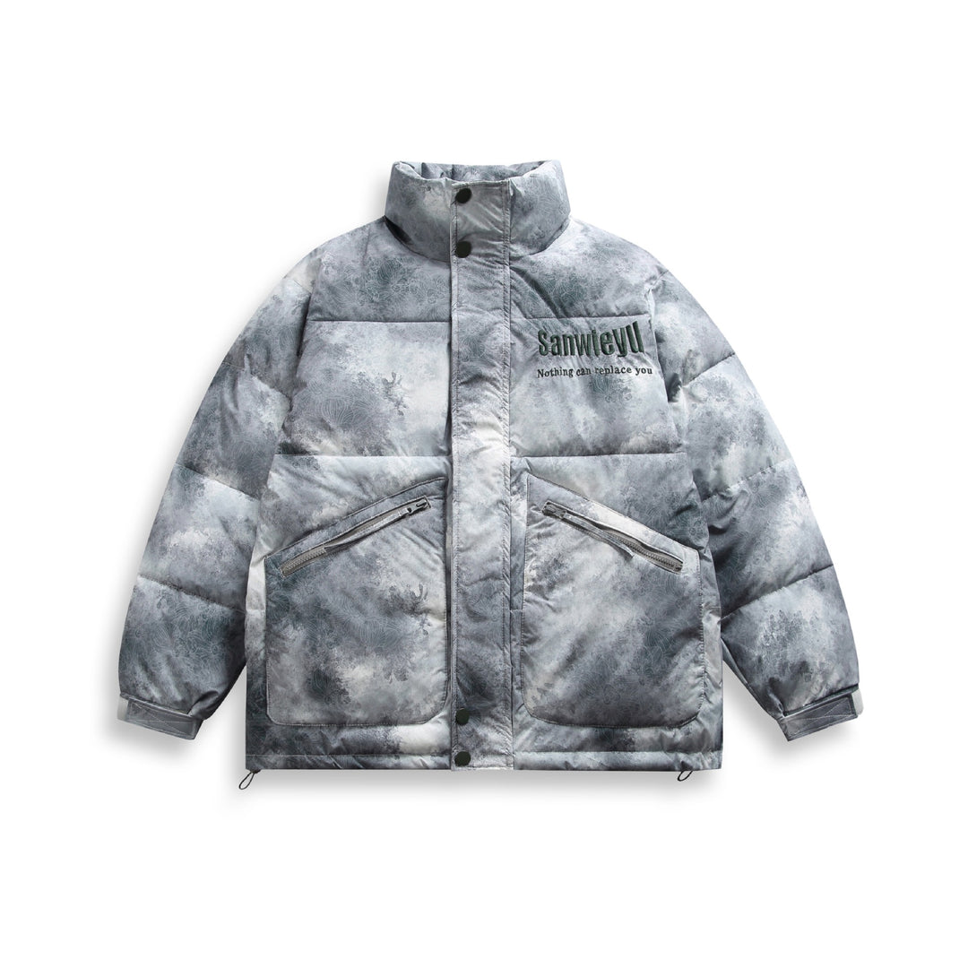 Unisex Kurz geschnittene wattierte Blousonjacke im Boxy‑Schnitt mit hohem Stehkragen und diagonalen Reißverschlusstaschen Nord Taschen