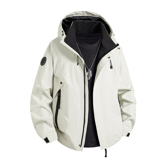 Herren wasserdichte Softshelljacke mit Kapuze und Fleece-Innenfutter Nord Taschen