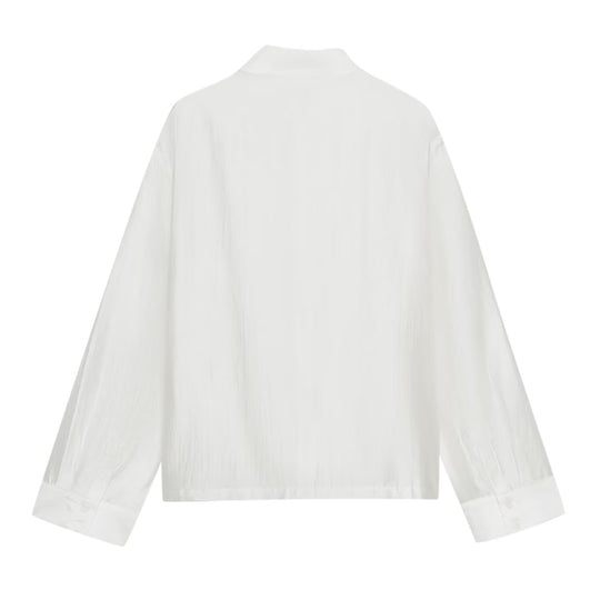 Damen Mandarin-Jacke mit Stehkragen und chinesischen Knotenverschlüssen Nord Taschen