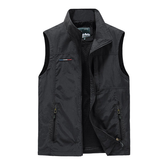 Herren Thermo-Ärmellose Weste mit Teddyfutter und Reißverschluss Nord Taschen