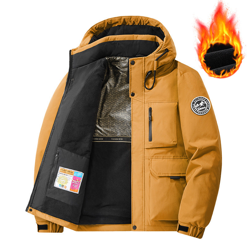Herren Technischer Thermo-Parka mit Microfleece-Innenfutter und Utility-Taschen Nord Taschen