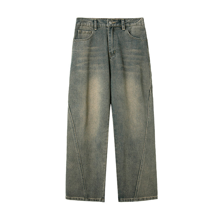 Split-Design-Jeans für Herren in Used-Optik