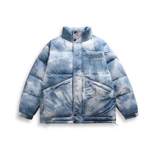 Unisex Kurz geschnittene wattierte Blousonjacke im Boxy‑Schnitt mit hohem Stehkragen und diagonalen Reißverschlusstaschen Nord Taschen