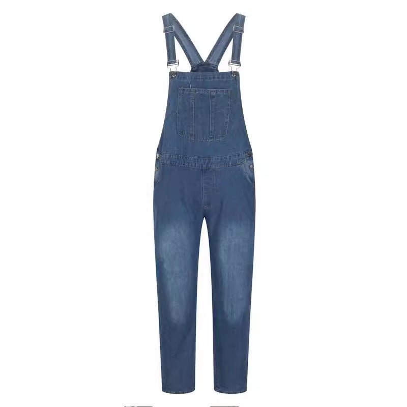 Herren Jeanslatzhose im urbanen Vintage-Stil mit praktischen Taschen