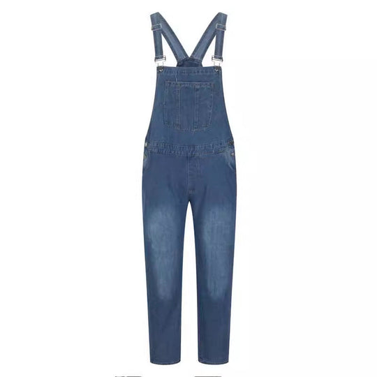 Herren Jeanslatzhose im urbanen Vintage-Stil mit praktischen Taschen
