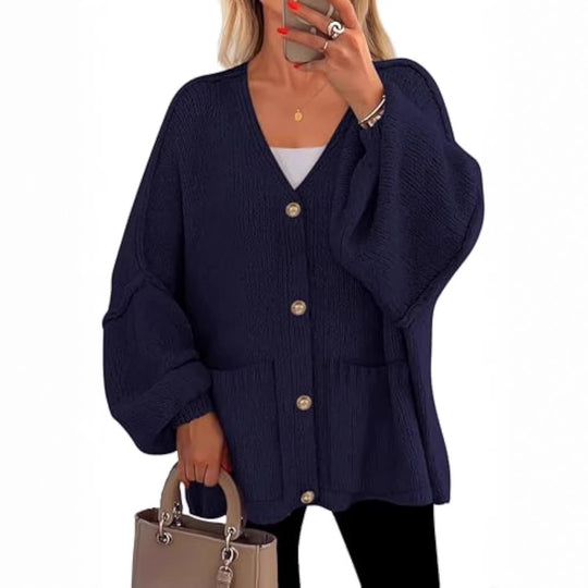 Damen gemütlicher Strickcardigan Nord Taschen