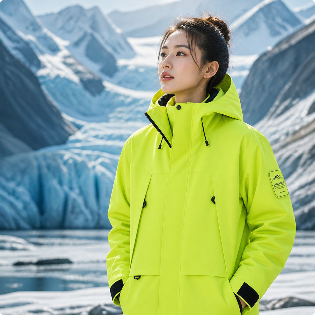 Unisex wasserfeste zweilagige Softshell-Regenjacke mit herausnehmbarem Fleecefutter und Kapuze Nord Taschen